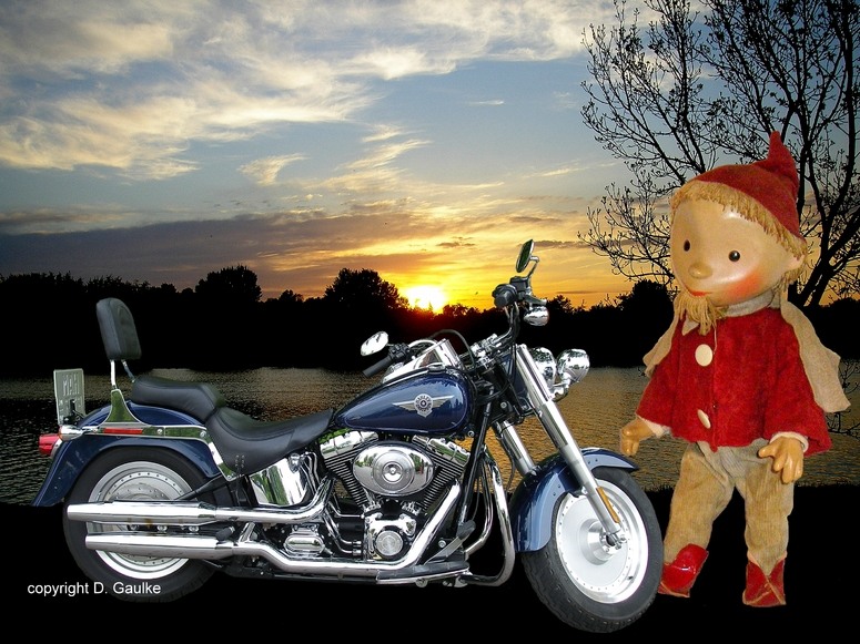 Wenn Der Sandmann Mit Der Harley Kommt Foto Bild Fun