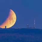 Wenn der Vollmond mit seiner Mondfinsternis den Brocken küsst ...