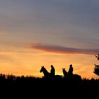 ..wenn die Abendsonne den Himmel in Rot einfärbt