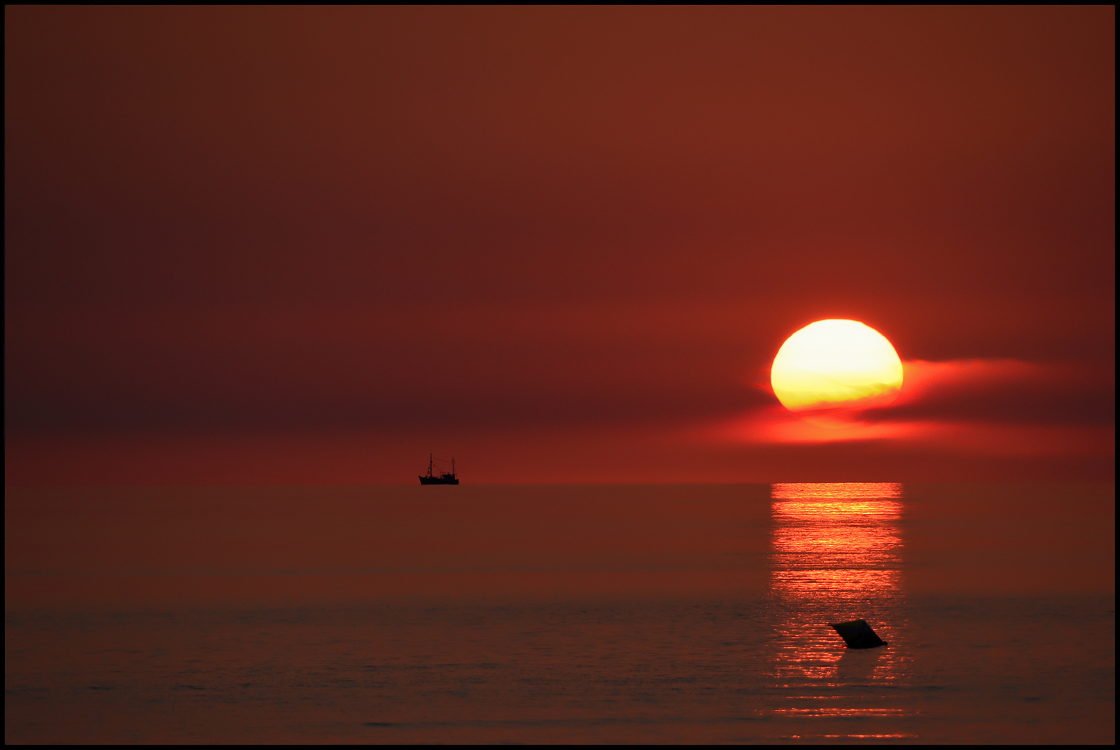 Wenn die rote Sonne in SPO im Meer versinkt ...