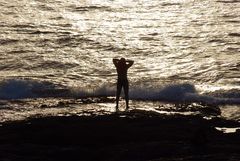 wenn die Sonne im Meer versinkt