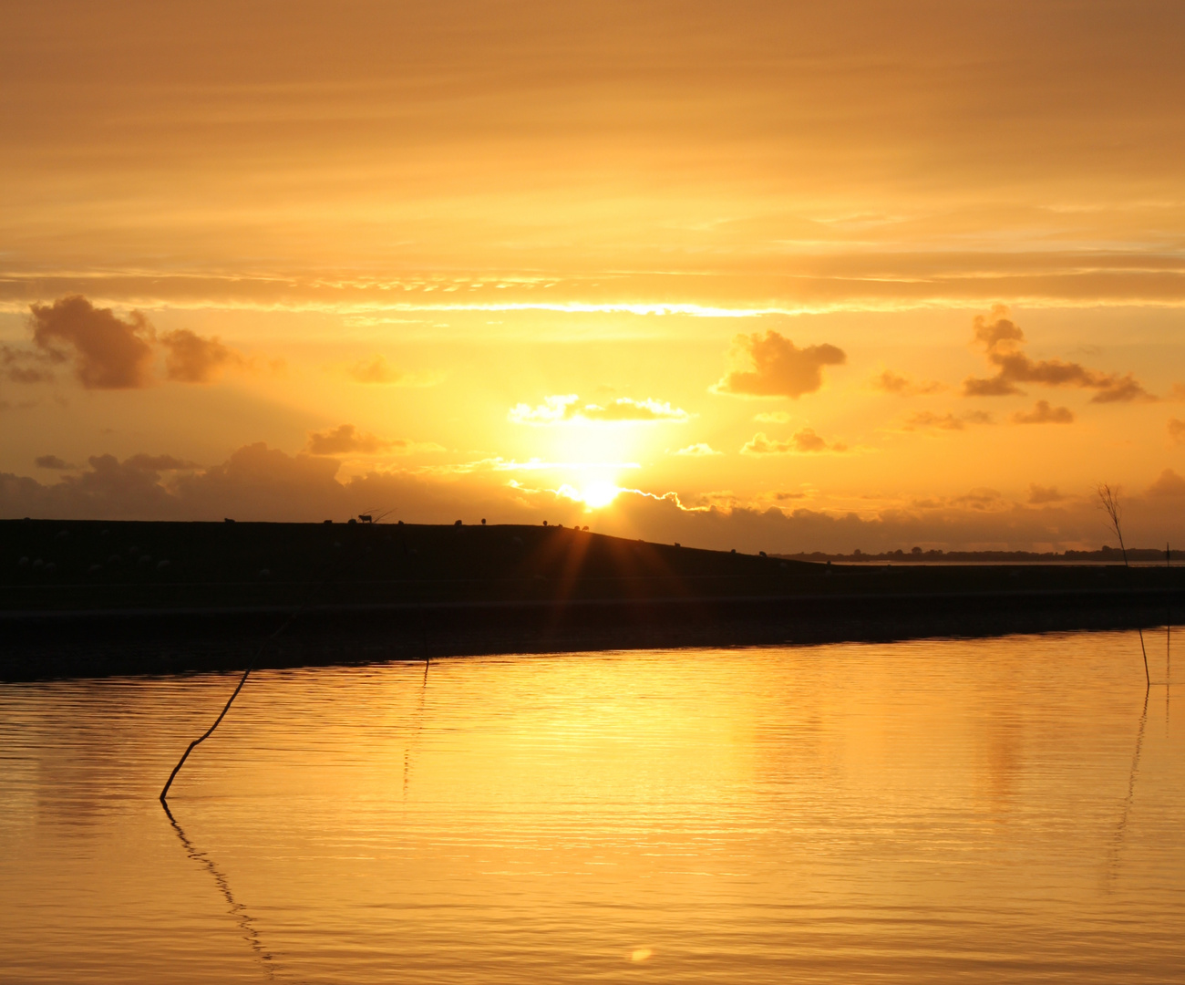 wenn die sonne ins meer plumpst