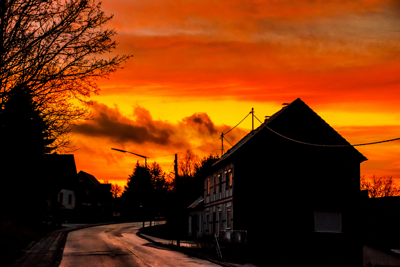 wenn ein ordentlicher Wetterumschwung mit einem Sonnenaufgang zusammenfällt