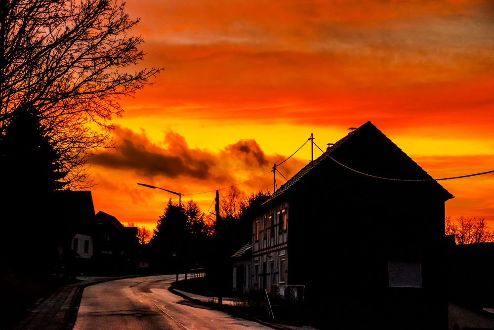 wenn ein ordentlicher Wetterumschwung mit einem Sonnenaufgang zusammenfällt