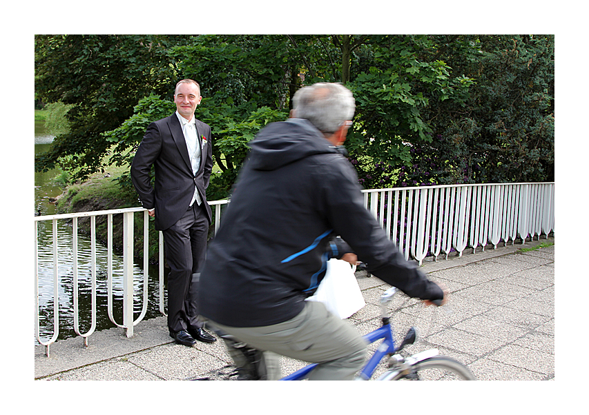 wenn ein radfahrer ins bild fährt