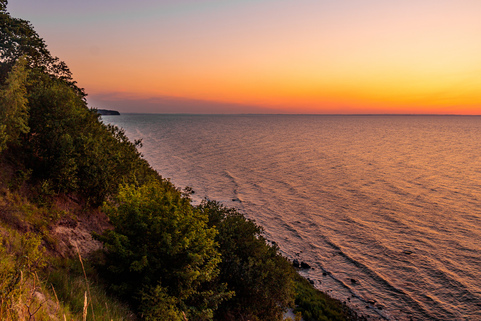 Wenn es Abend wird an den Steilküsten in Nordwest-Mecklenburg