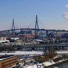 Wenn es geschneit hat im Hafen