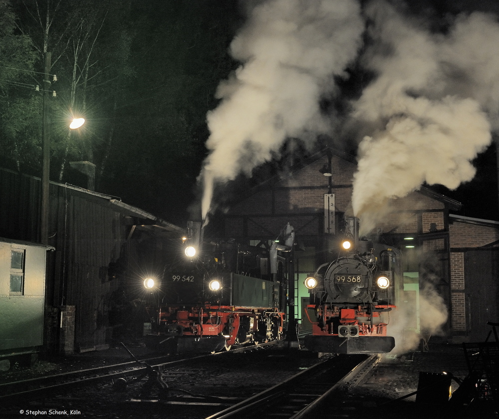 wenn es Nacht ist am kleinen Schuppen in Jöhstadt