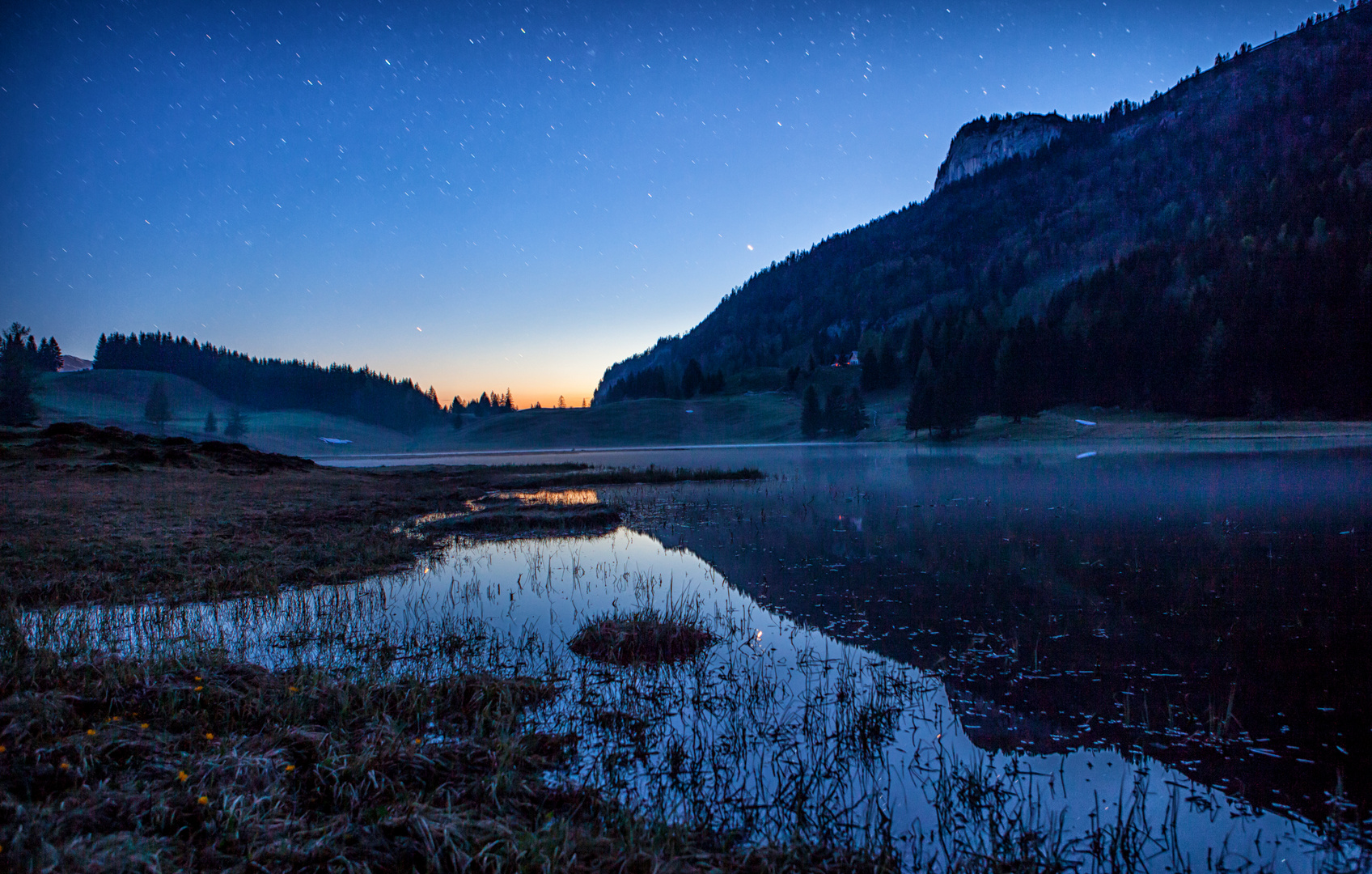 Wenn es Nacht wird am Seewaldsee!