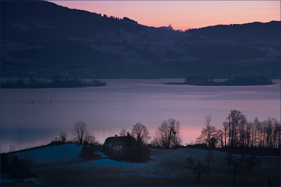 wenn es Nacht wird am Zürichsee