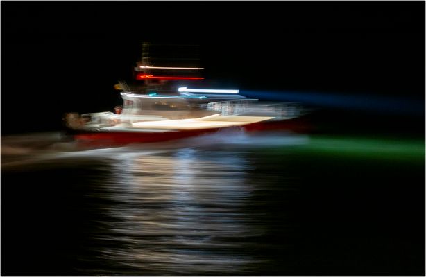 Wenn es Nacht wird auf See