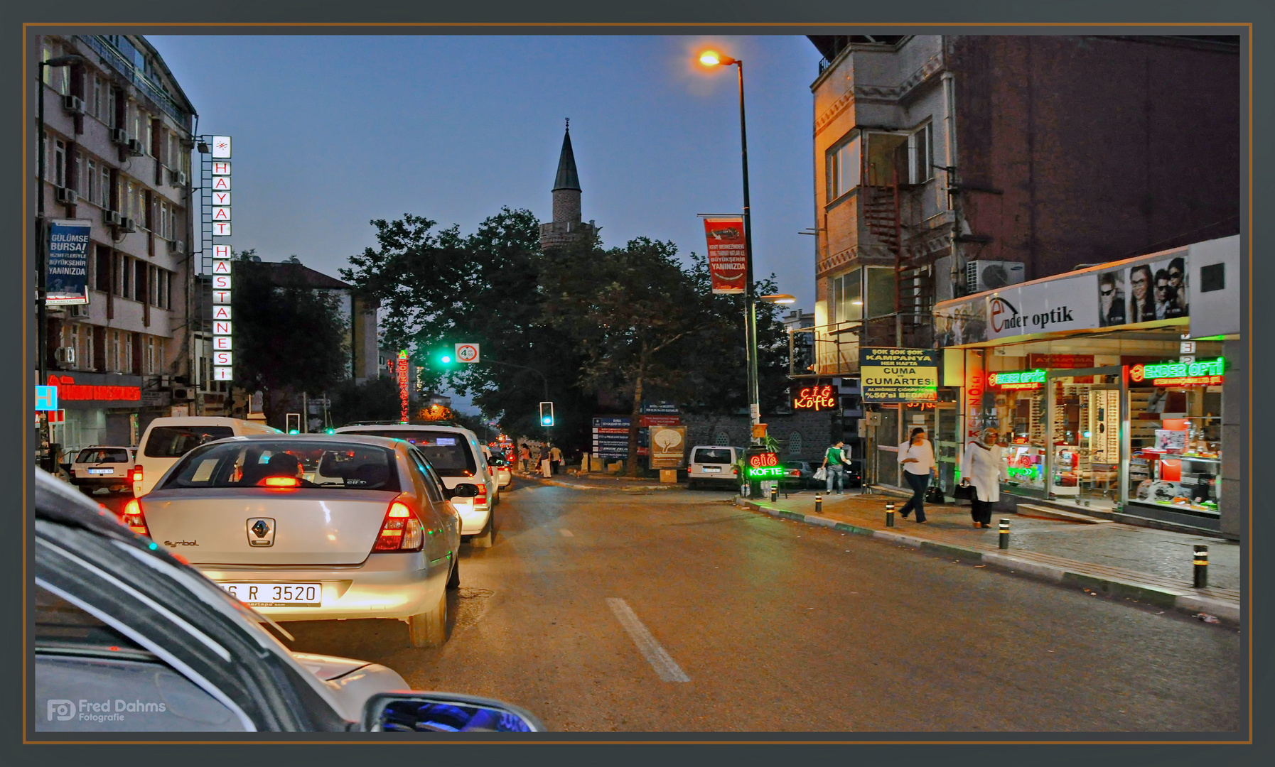 Wenn es Nacht wird in Bursa, Türkei