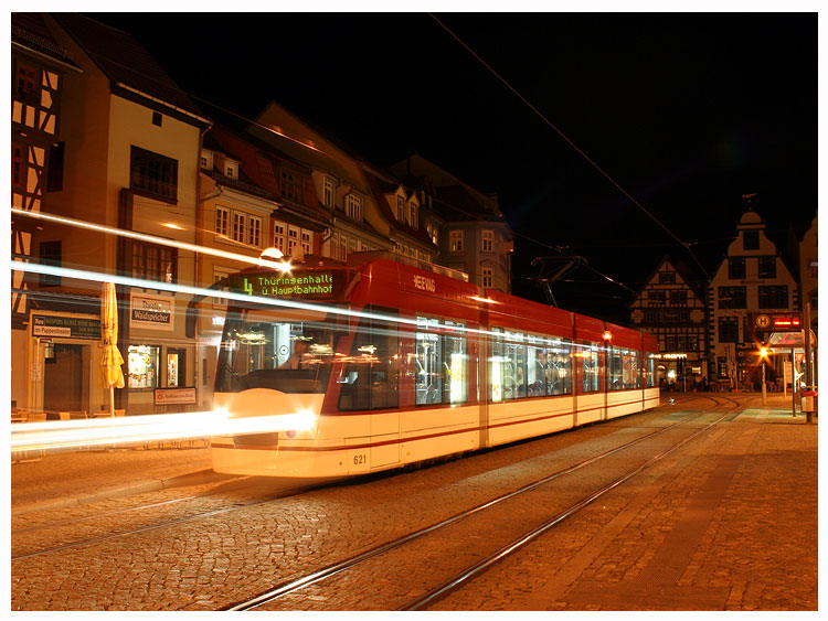 Wenn es Nacht wird, in Erfurt ...