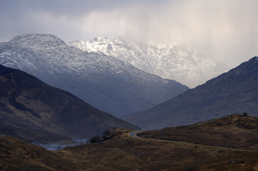 wenn es schneit in den Highlands