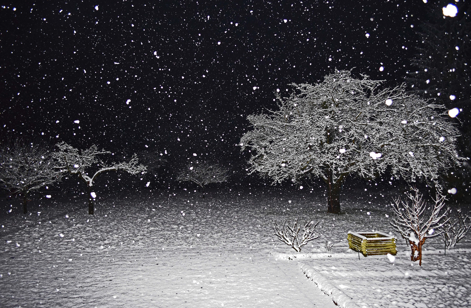 Wenn es schneit in der Nacht