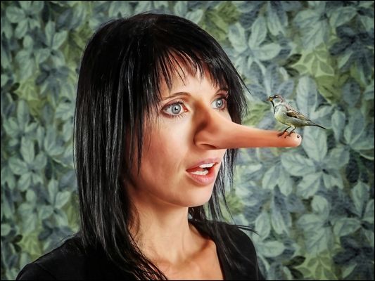 Wenn Frauen lügen, sieht man es ihnen schon an der Nasenspitze an