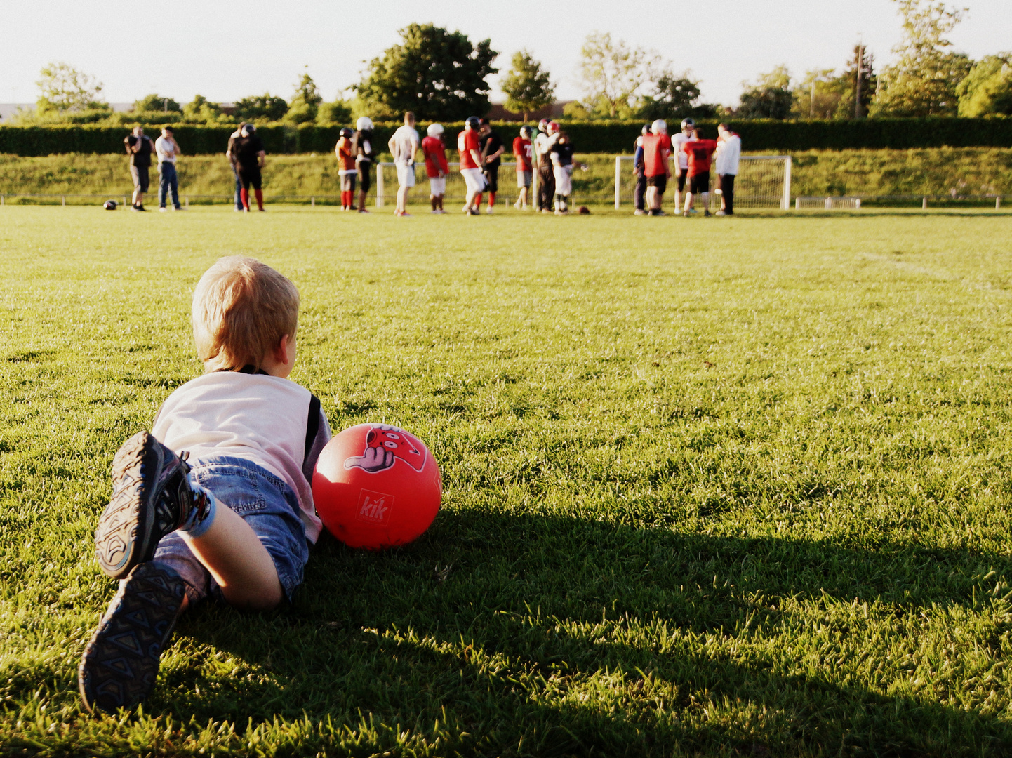 wenn ich groß bin werd ich auch Football-Spieler...