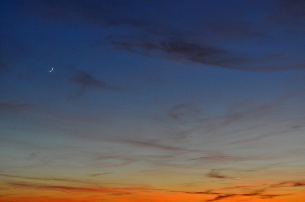 Wenn Mond und Sonnenuntergang sich treffen ….