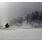 wenn Nebel, Sonne und Schneefall zusammentreffen