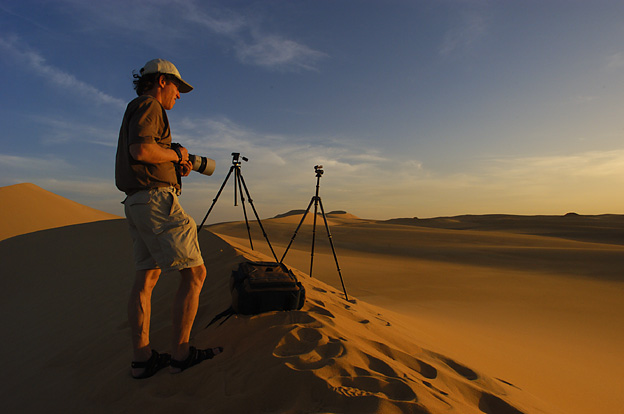 Wenn wir in der Wüste fotografieren...