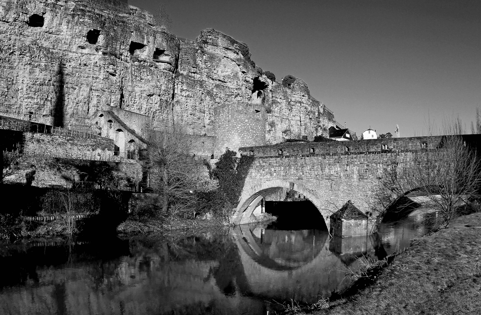 Wenzelbrücke unterhalb der Stadt Luxemburg