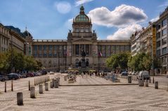 Wenzelplatz National Museum Prag