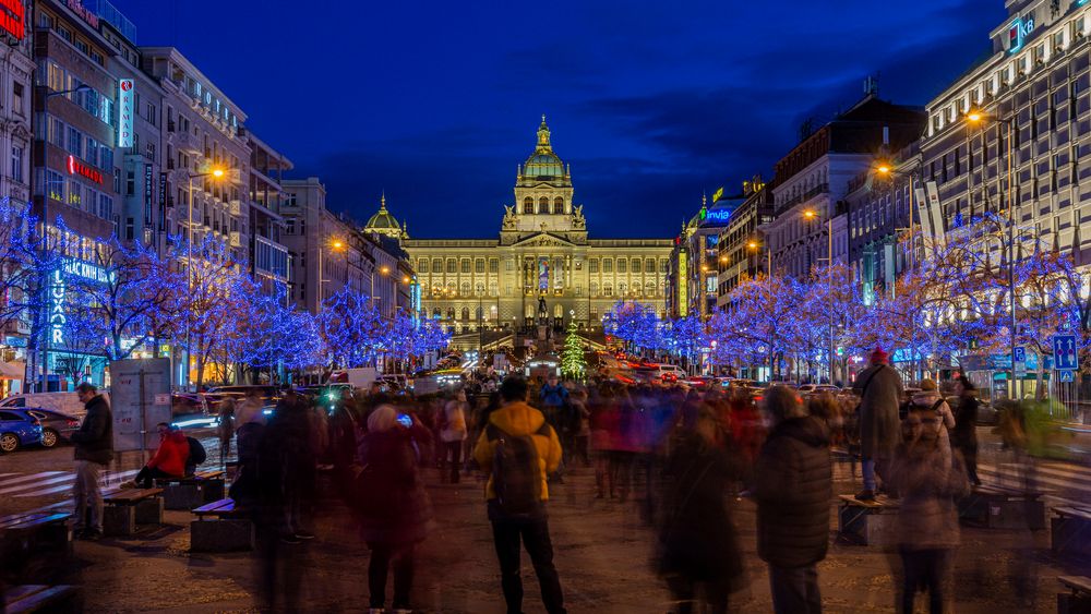 Wenzelsplatz in Blau