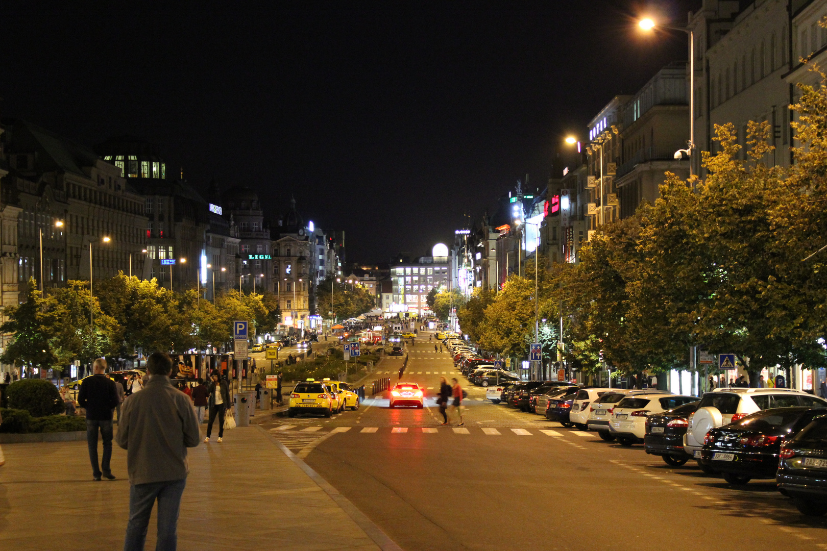 Wenzelsplatz in der Nacht