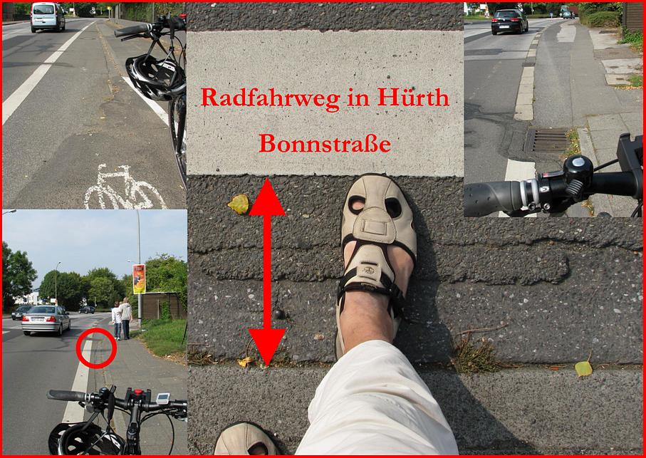 Wer bietet weniger - Radfahrweg?