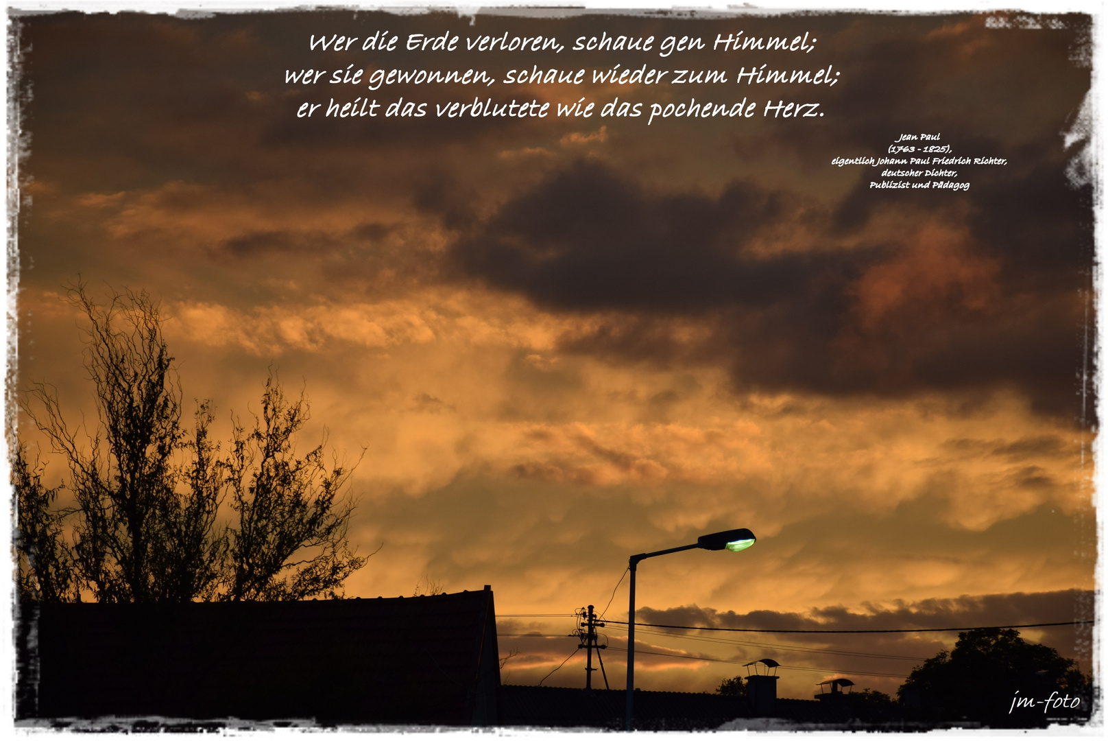 Wer die Erde verloren, .......................