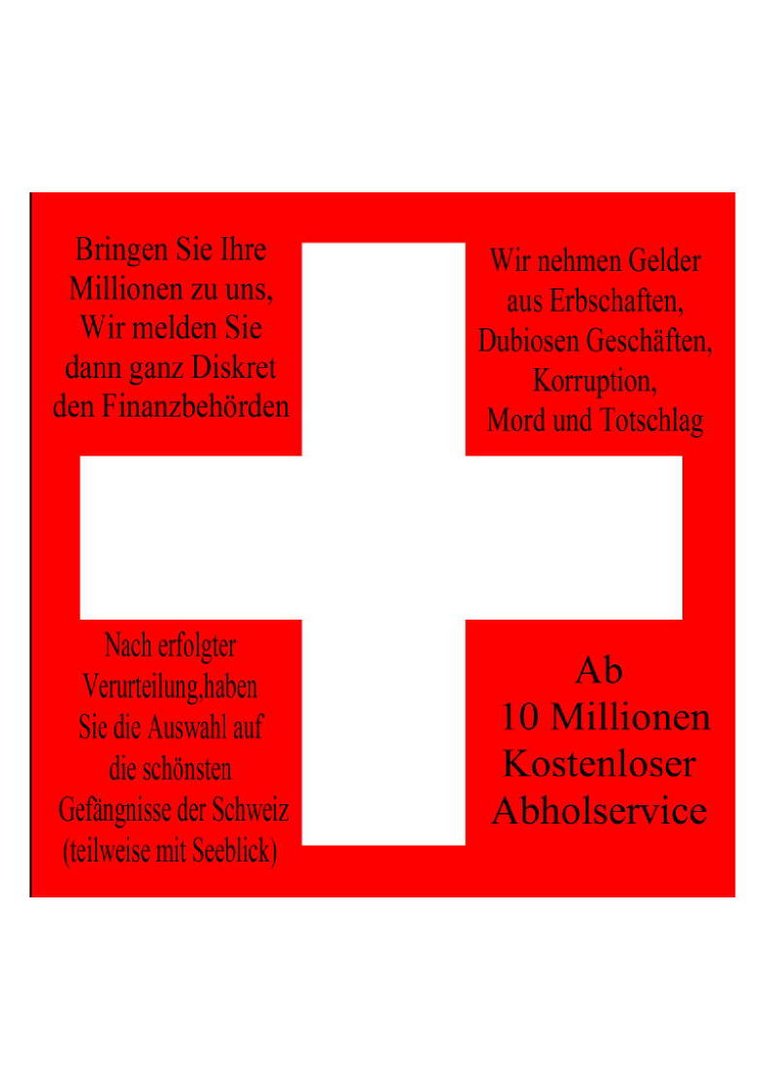 WER HAT ES ERFUNDEN ? DIE SCHWEIZER Foto & Bild | stillleben, geld