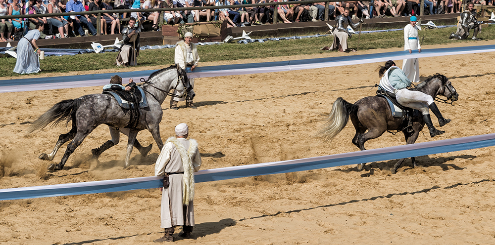 Wer reitet so komisch durch Sand und Staub.....