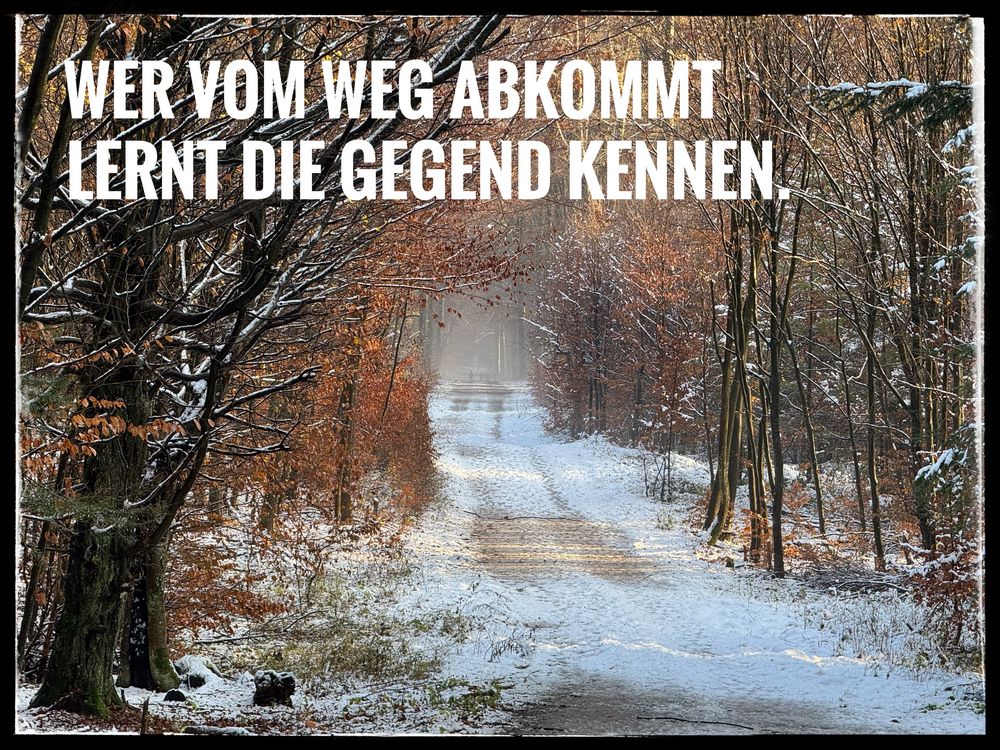 Wer vom Weg abkommt ...