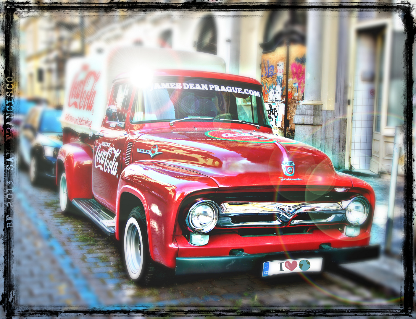 Werbeoldtimer in Prag