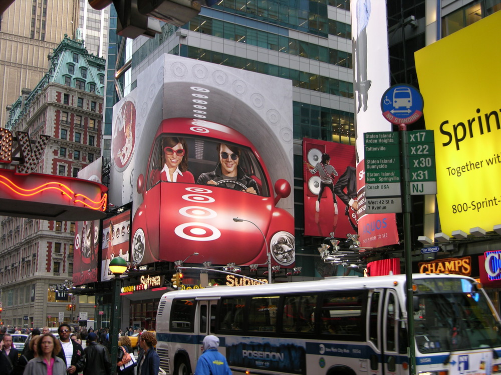 Werbung am Times Square/New York