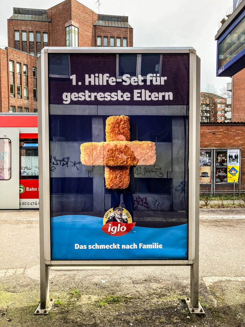 Werbung mit Spiegeleffekt