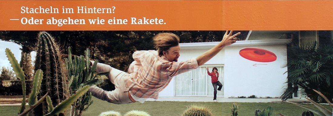 Werbung mit Stacheln