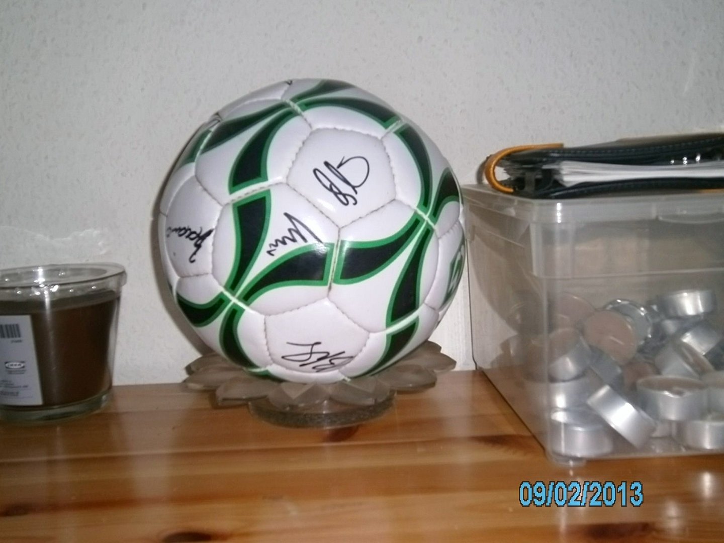 Werder Bremen Ball mit Unterschrieften