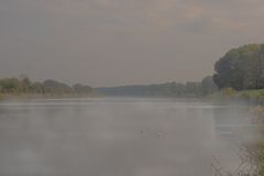 Werdersee Bremen im Nebel