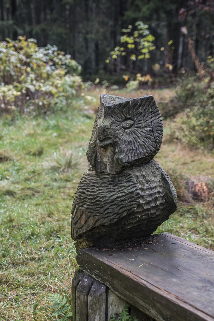 Werk von einem Holzkünstler im Bayerischen Wald