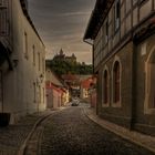 Wernigerode " Blick zum Schloß in der Abendsonne "