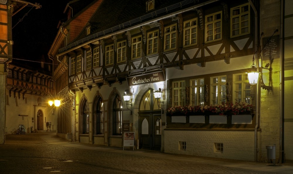 Wernigerode - Centrum " Gothisches Haus bei Nacht "
