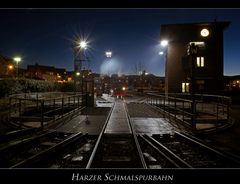 Wernigerode " Harzer Schmalspurbahn, bei Nacht...."