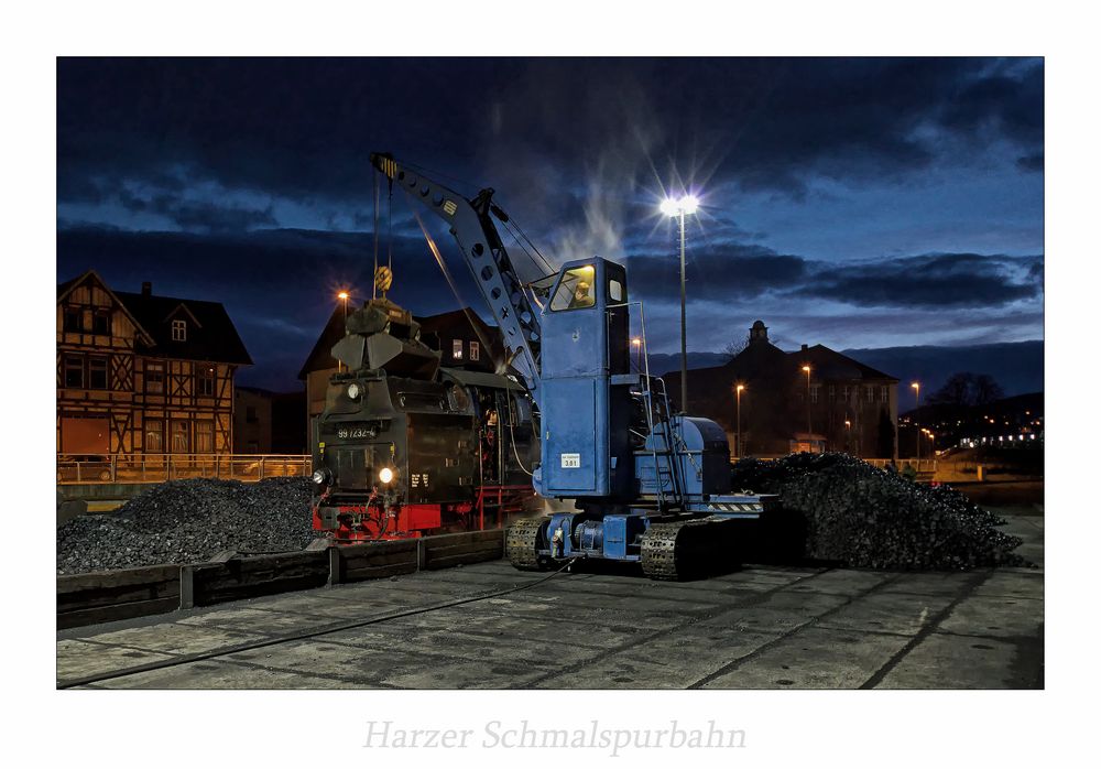 Wernigerode " Harzer Schmalspurbahn, ein Tag geht zuende...."