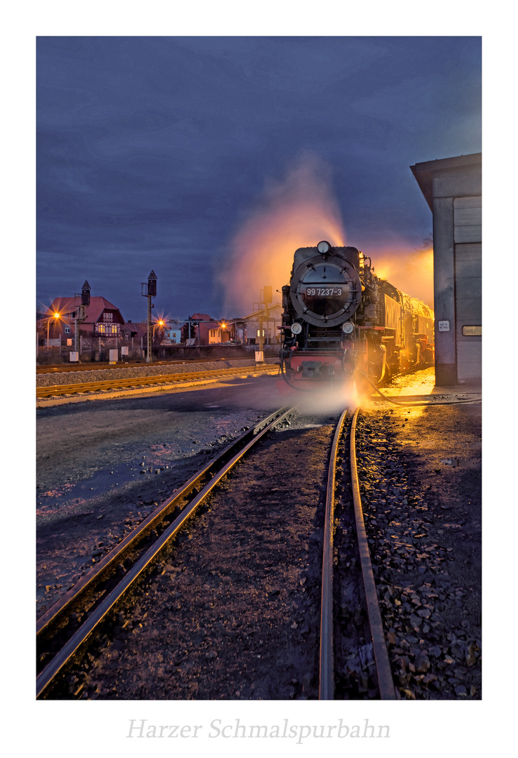 Wernigerode " Harzer Schmalspurbahn, ein Tag geht zuende...."