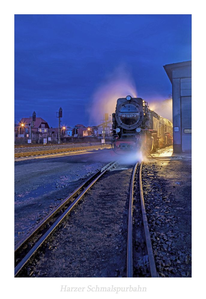 Wernigerode " Harzer Schmalspurbahn, ein Tag geht zuende**...."