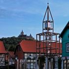 Wernigerode-Stadtmitte " Neues Rimker Tor mit Sicht zum Schloß "