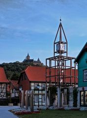 Wernigerode-Stadtmitte " Neues Rimker Tor mit Sicht zum Schloß "