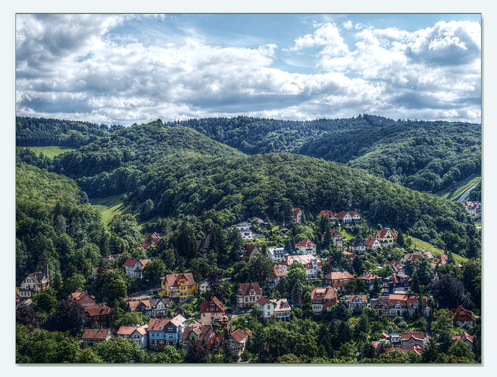 Wernigerode vom Schloss aus gesehen