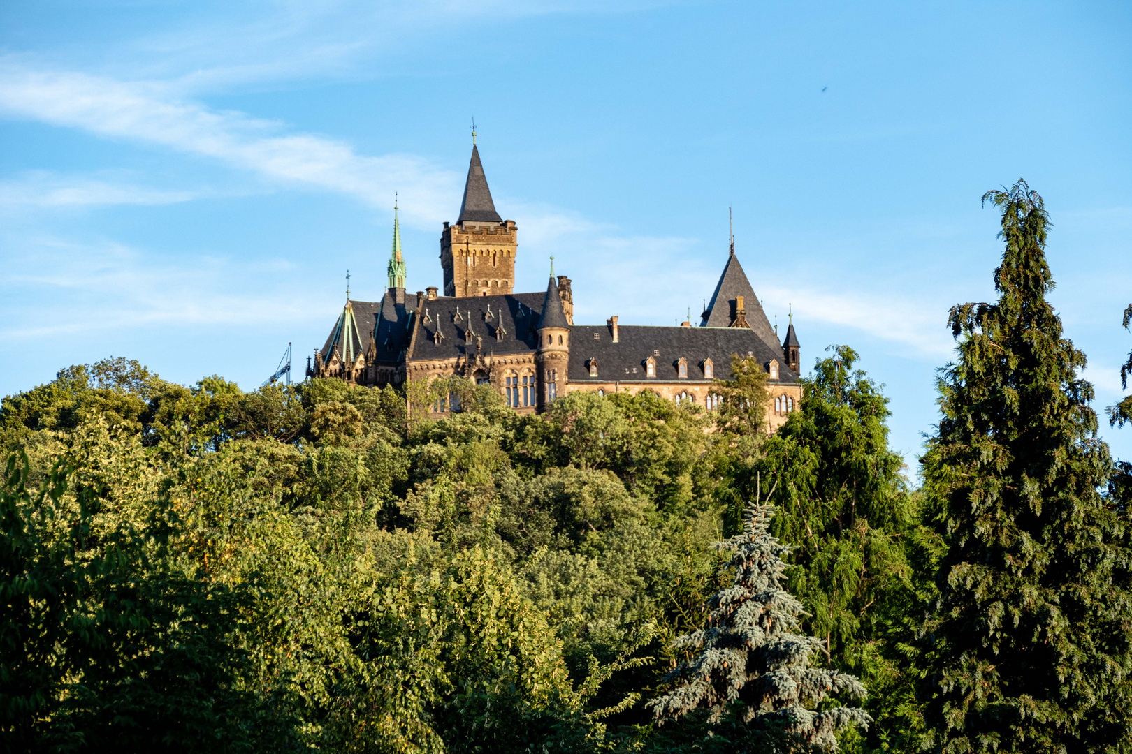 Wernigeröder Schloss im Abendlicht